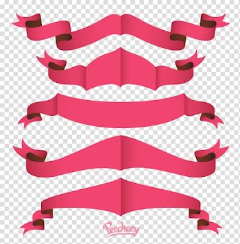 Red , Origami red ribbon transparent background PNG clipart