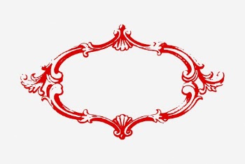 Red ornament frame clipart, vintage | Free Photo - rawpixel
