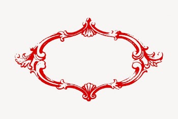 Red ornament frame clipart, vintage | Free Vector - rawpixel