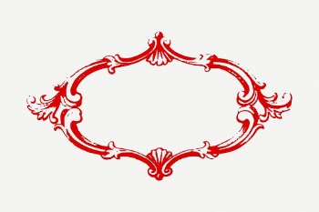 Red ornament frame, vintage illustration | Free PSD - rawpixel