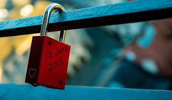 Red Padlock on Bar
