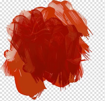 Red paint illustration, Watercolour Flowers Watercolor painting Orange, Orange watercolor transparent background PNG clipart