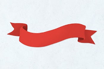 Red paper ribbon banner design element | Free  illustration - 2345532