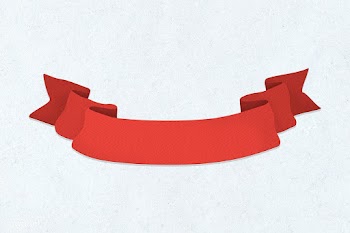 Red paper ribbon banner design element | Free  illustration - 2345544