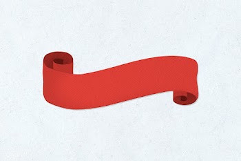 Red paper ribbon banner design element | Free  illustration - 2345548