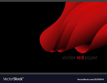 Red paper vector image