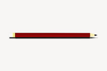 Red pencil clipart, stationery illustration. | Free Photo - rawpixel