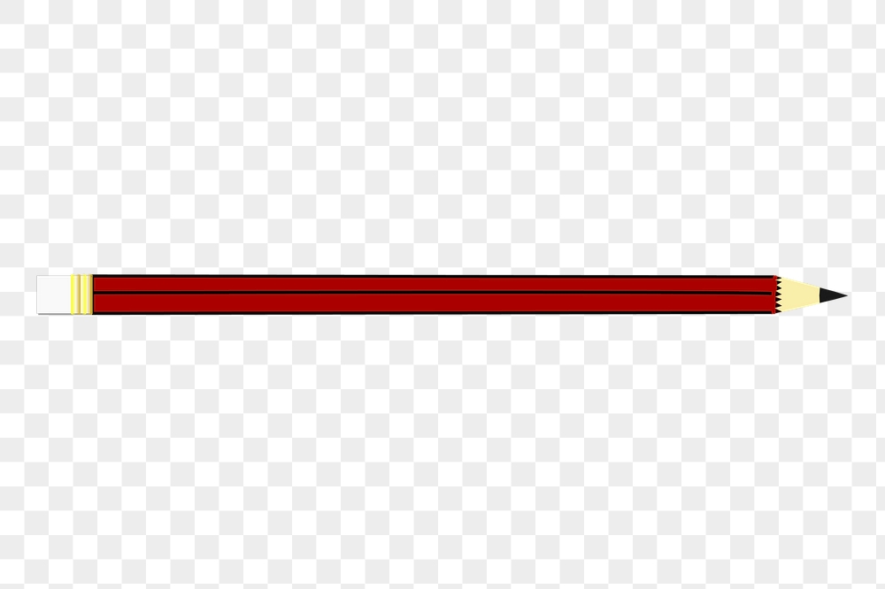 Red pencil png sticker, stationery | Free PNG - rawpixel