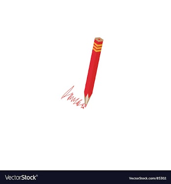 Red pencils illustration vector image