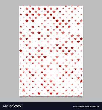Red pentagram star shape pattern background vector image