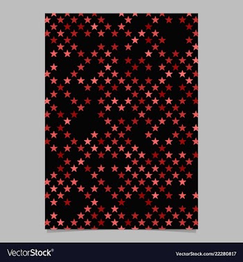 Red pentagram star shape pattern background vector image