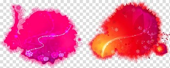 Red Petal , Ink Brush effect transparent background PNG clipart