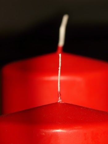 Red Pillar Candle