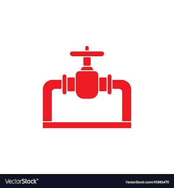 red pipeline solid icon