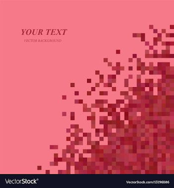 Red pixel square pattern background design vector image