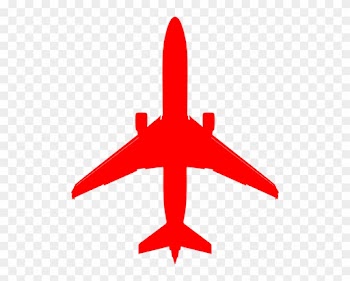 Red Plane Clip Art At Clker Com Vector Online Royalty - Plane Silhouette Blue