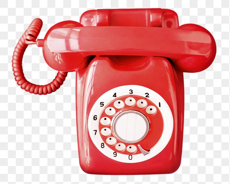 Red png rotary telephone sticker, | Free PNG - rawpixel