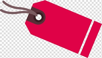 Red price tag, Tag Sales promotion, Simple Pink Tag Promotional Label Border transparent background PNG clipart