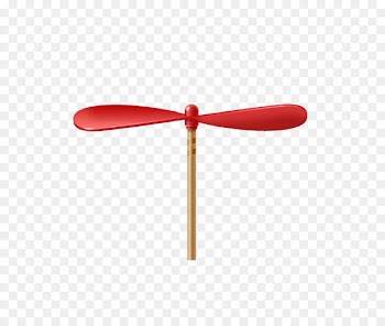 Red Propeller Pattern - Red bamboo dragonfly 
