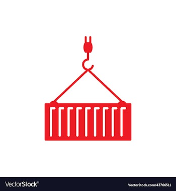 red pulley and container icon