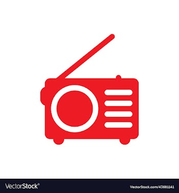 red radio solid icon