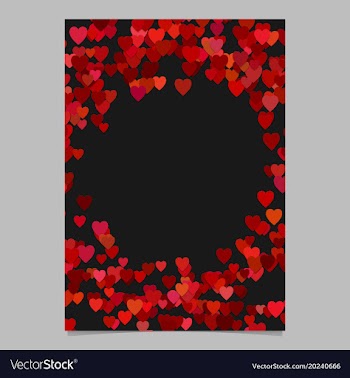 Red random heart page background design - love vector image