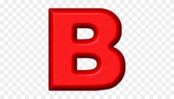 Red Refrigerator Magnet B - Letter B In Red