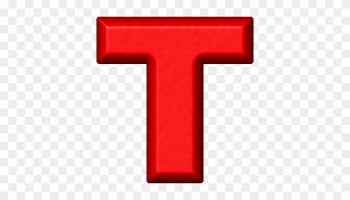 Red Refrigerator Magnet T - Fridge Magnet Letter T