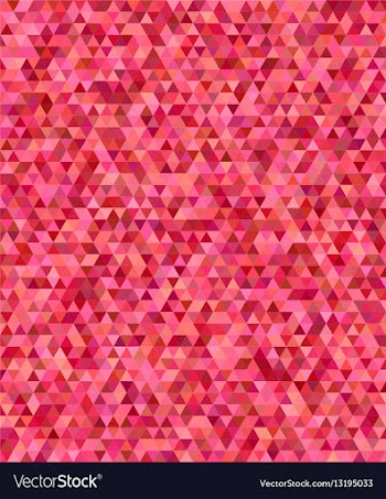 Red regular triangle mosaic background design vector image