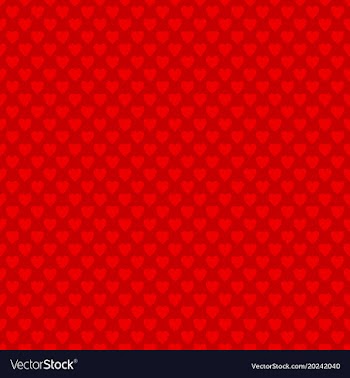 Red repeating heart pattern design background vector image