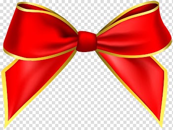 Red ribbon art, Red , Red Bow transparent background PNG clipart