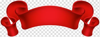Red ribbon , Banner , Red Decorative Banner transparent background PNG clipart