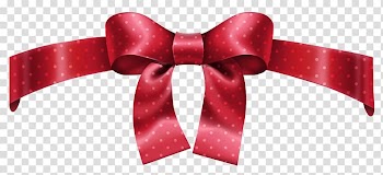 Red ribbon, Bow and arrow Icon, Red Dotted Bow transparent background PNG clipart