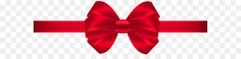 Red Ribbon Bow tie Silk - Bow Transparent PNG Clip Art 