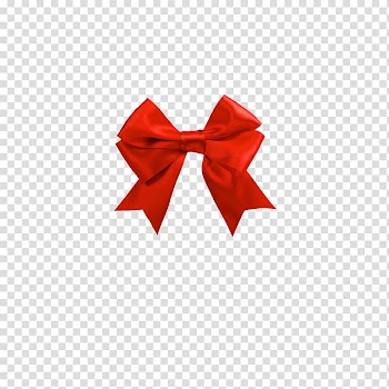 Red ribbon bow transparent background PNG clipart