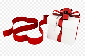red ribbon clip art present carmine