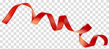 Red ribbon, Curly Red Ribbon transparent background PNG clipart