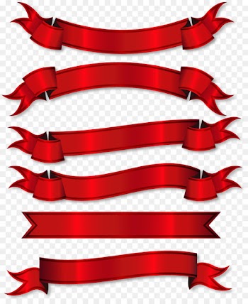 Red Ribbon Faixa Clip art - Bright red holiday ribbon 