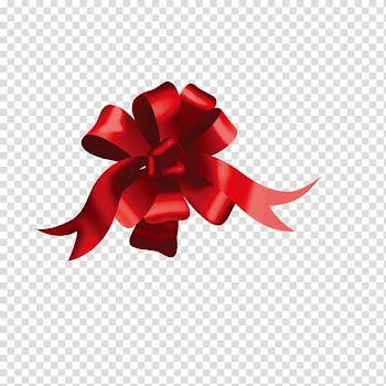 Red Ribbon Flower, Garland transparent background PNG clipart