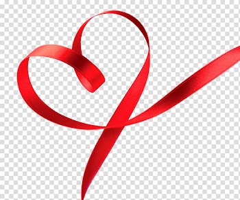 Red ribbon forming heart, Awareness ribbon Heart .xchng , Heart Background transparent background PNG clipart
