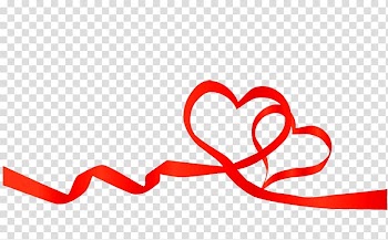 Red ribbon Heart , love background transparent background PNG clipart