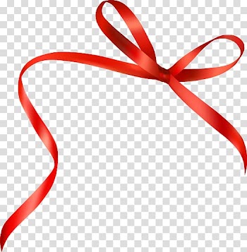 Red ribbon illsutration, Ribbon Red Computer file, Red ribbon bow transparent background PNG clipart