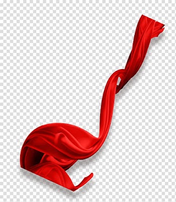 Red ribbon illustration, Floating ribbons transparent background PNG clipart