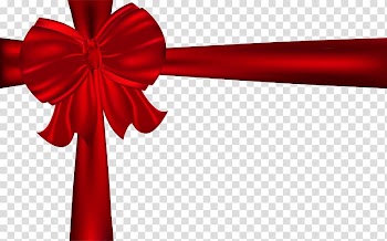 Red ribbon illustration, Red Ribbon , Elegant Red Deco Bow transparent background PNG clipart