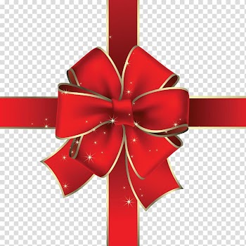 Red ribbon illustration, Ribbon Bow Centered transparent background PNG clipart