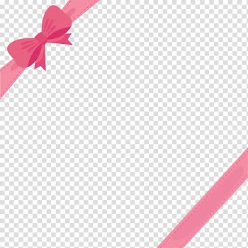 Red ribbon , Pink ribbon, Cute pink ribbon bow border transparent background PNG clipart