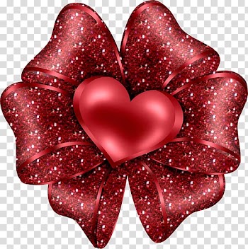 Red ribbon, Red bow transparent background PNG clipart