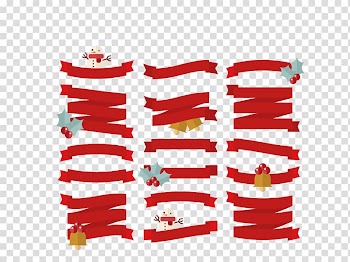 Red ribbon, Red ribbon material transparent background PNG clipart