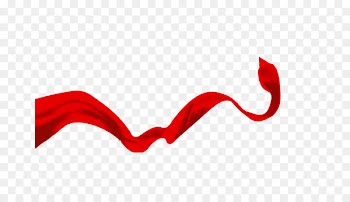 Red Ribbon Textile - Fluttering red ribbon 