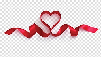 Red ribbon, Valentines Day Heart National Hugging Day Love, Heart Ribbon transparent background PNG clipart